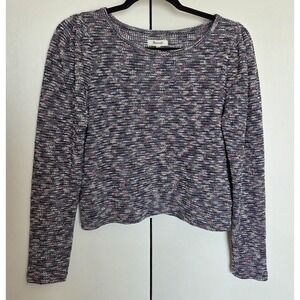 MADEWELL  Multi-colored Knit Cropped Sweater Size S Long Sleeve *EUC*